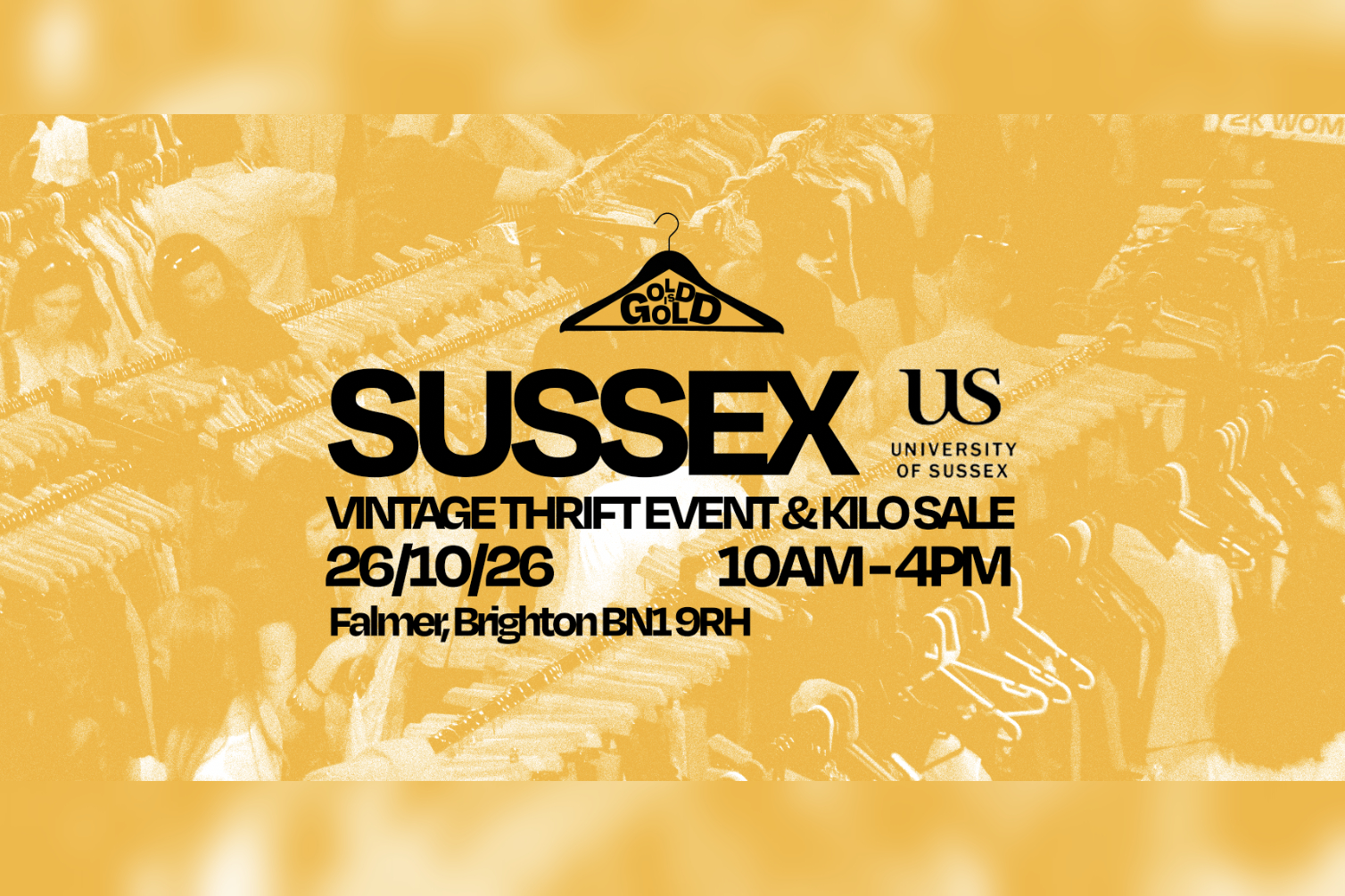 26th October - Sussex (UNI) Best Vintage Kilo Sale in Falmer