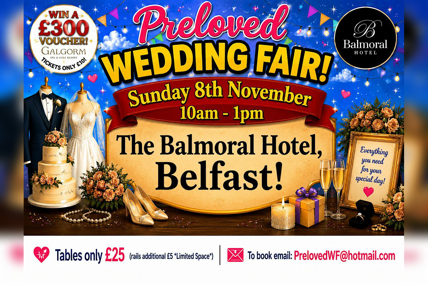 PRELOVED WEDDING FAIR - THE BALMORAL HOTEL, BELFAST in Dunmurry
