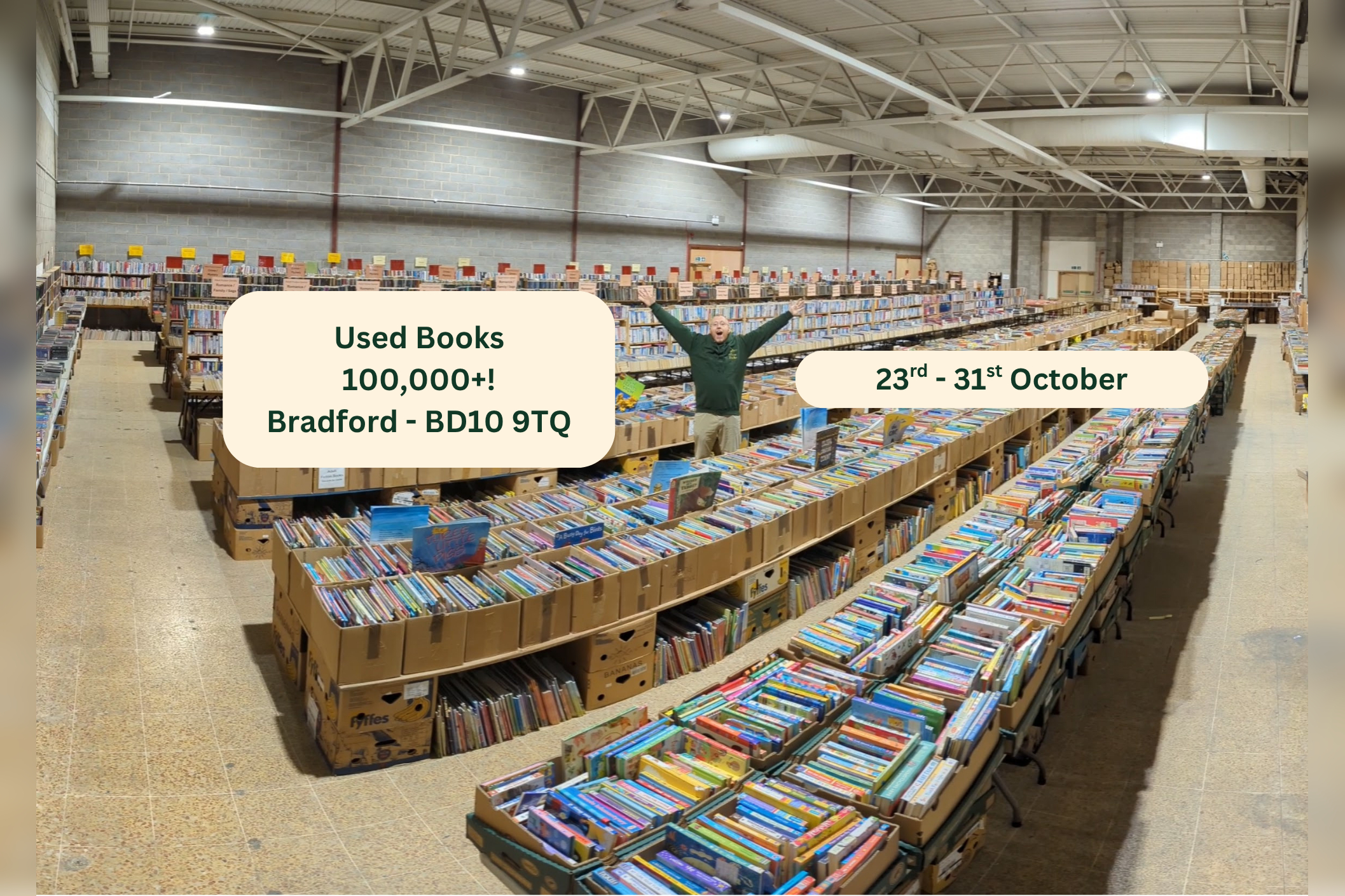 HUGE SECOND-HAND BOOK SALE - Bradford October 2026 | UKBookfest in Greengates