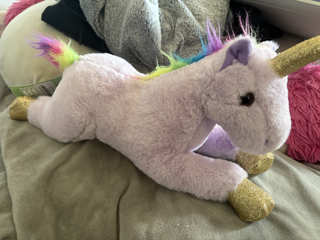 New unicorn teddy :) bought at Barnardo's for £1.00