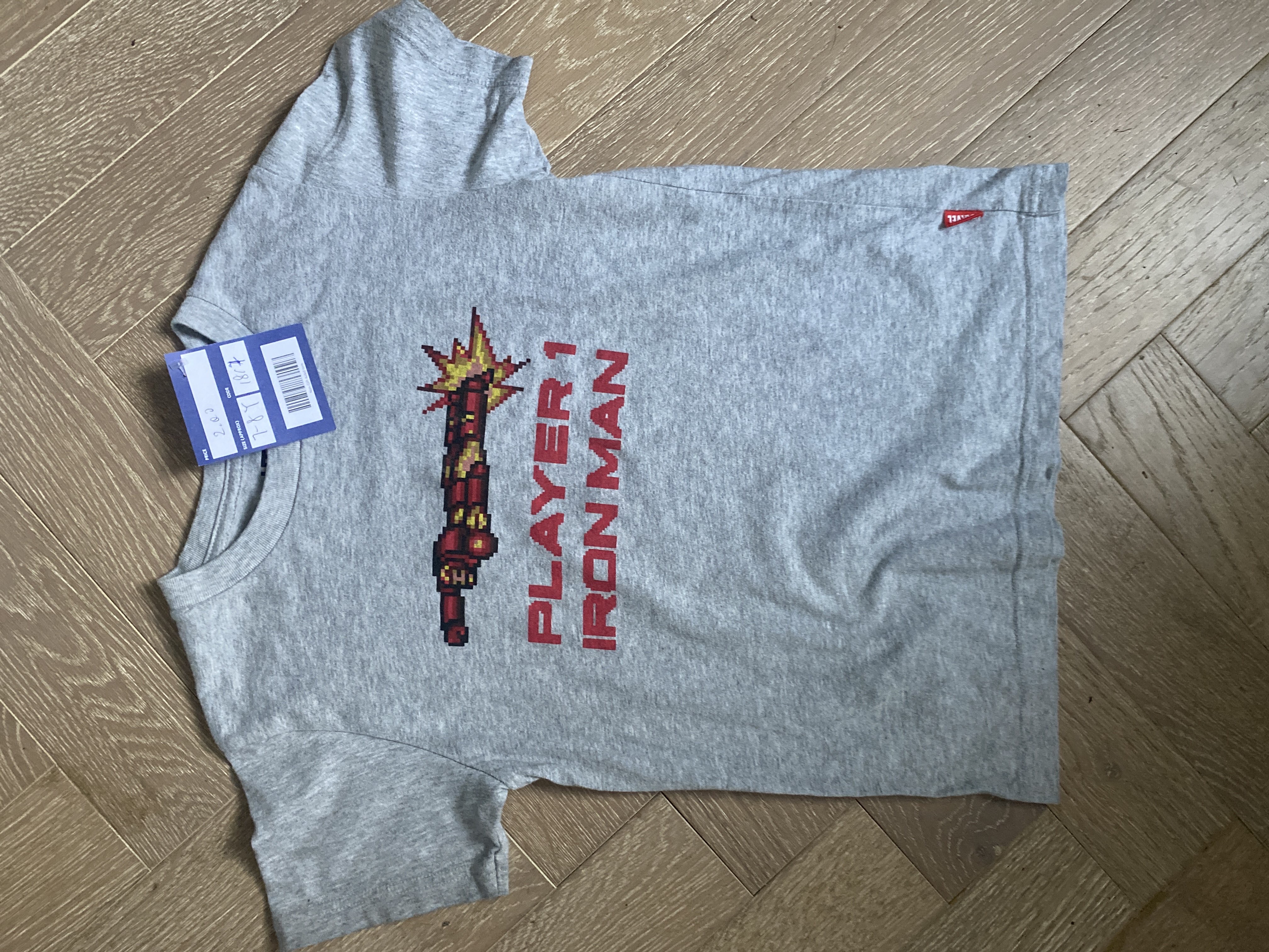 Iron Man Baby Tee bought at Princess Alice Hospice for £2.00