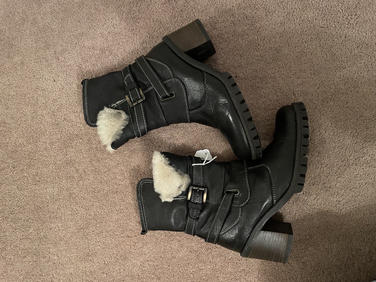 celtic sheepskin boots bought at Age UK Charity Shop for £14.99