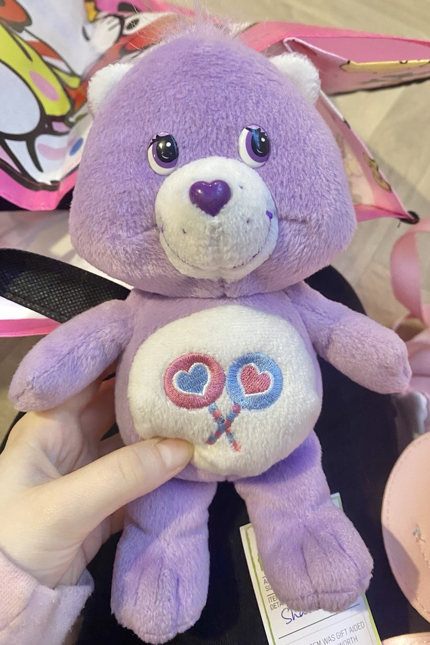 Care Bears "Share Bear" plush bought at Oxfam Shop for £5.00