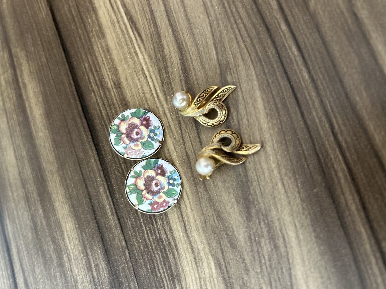 clip on earrings, £1 each bought at CRY Shop for £2.00