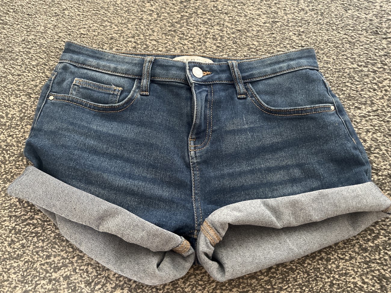dark denim shorts bought at St Elizabeth Hospice for £4.00