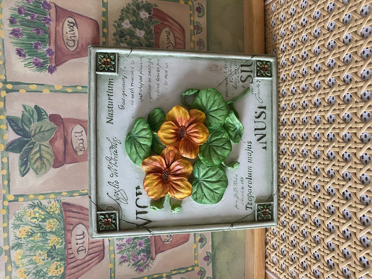 Ceramic M&S Floral Wall Plaque 🍎 bought at Shaw Trust for £4.00