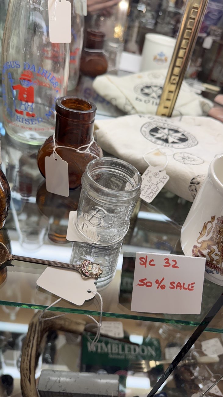 Small Boots chemist cash jar bought at The Antique Centre At Olney for £3.50