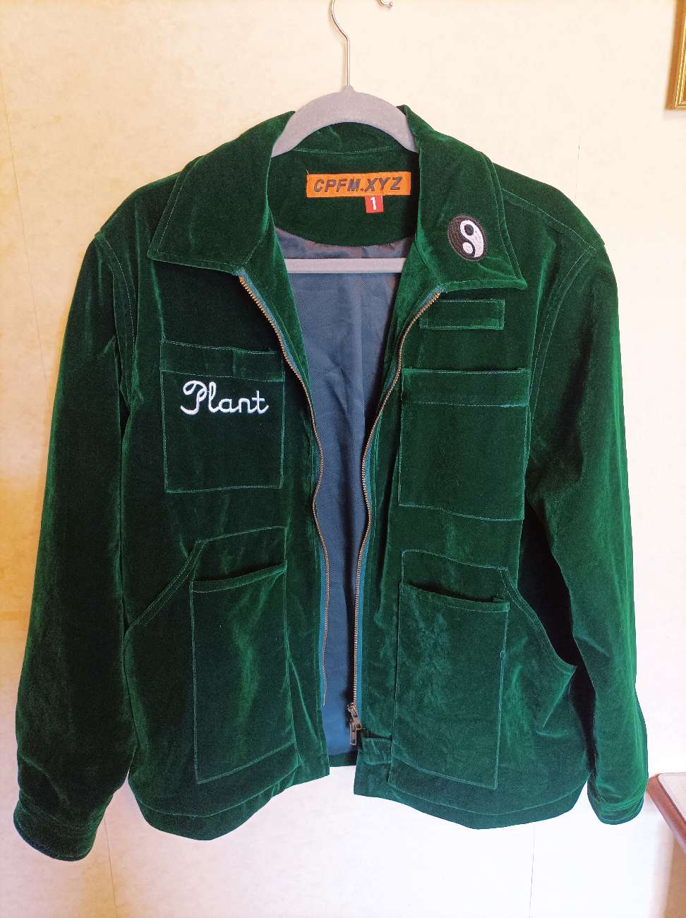 Cactus plant flea market jacket bought at Oxfam Shop