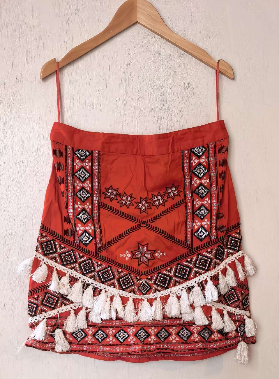 Old Label River Island Orange Patterned Skirt bought at Mind for £6.00