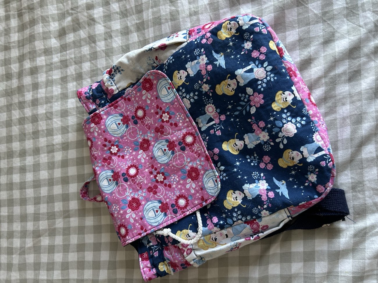 Cinderella backpack bought at Shaw Trust for Β£2.00