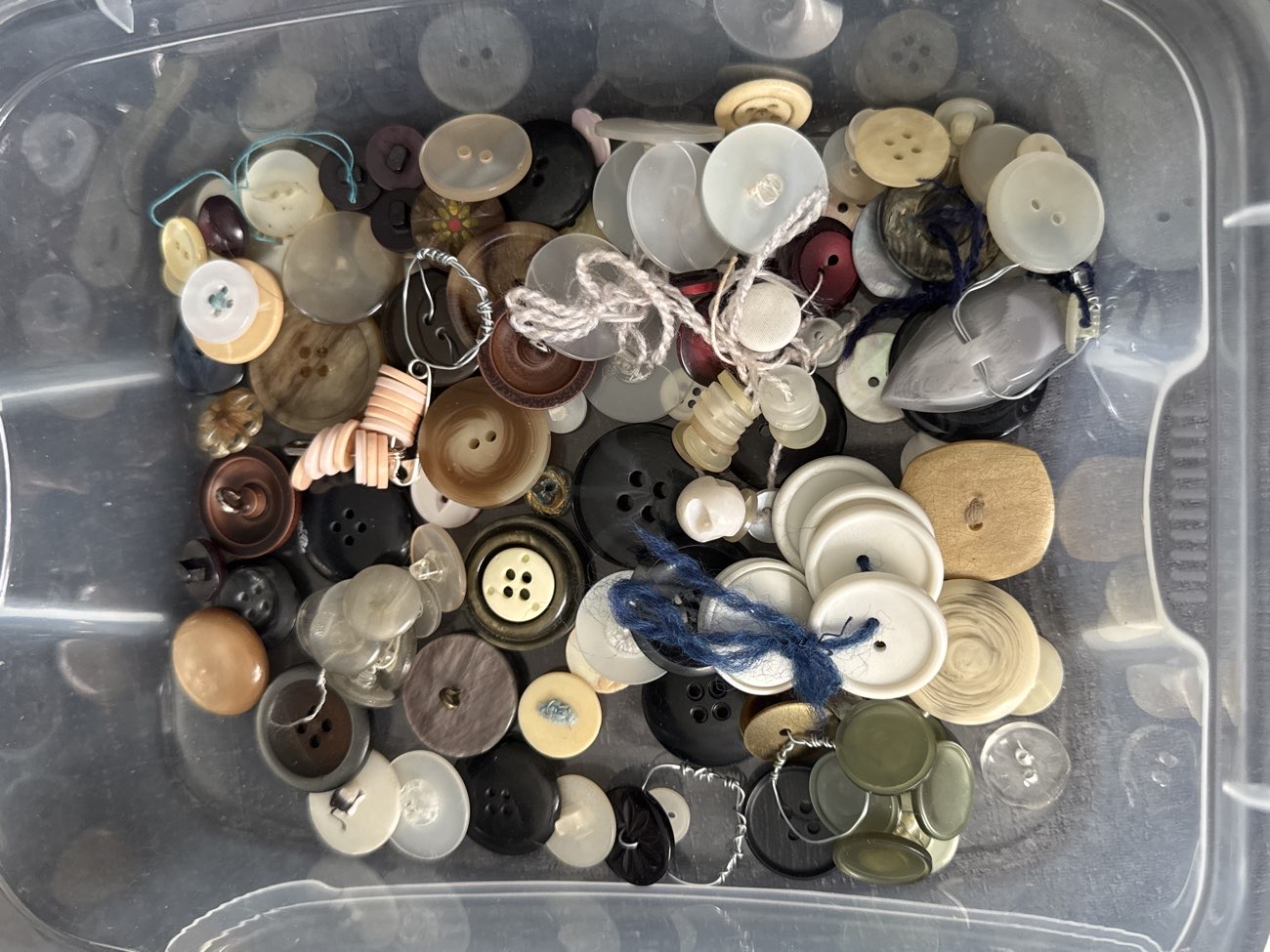 Fill a cup buttons for 20p bought at Big C Charity Shop for £0.40