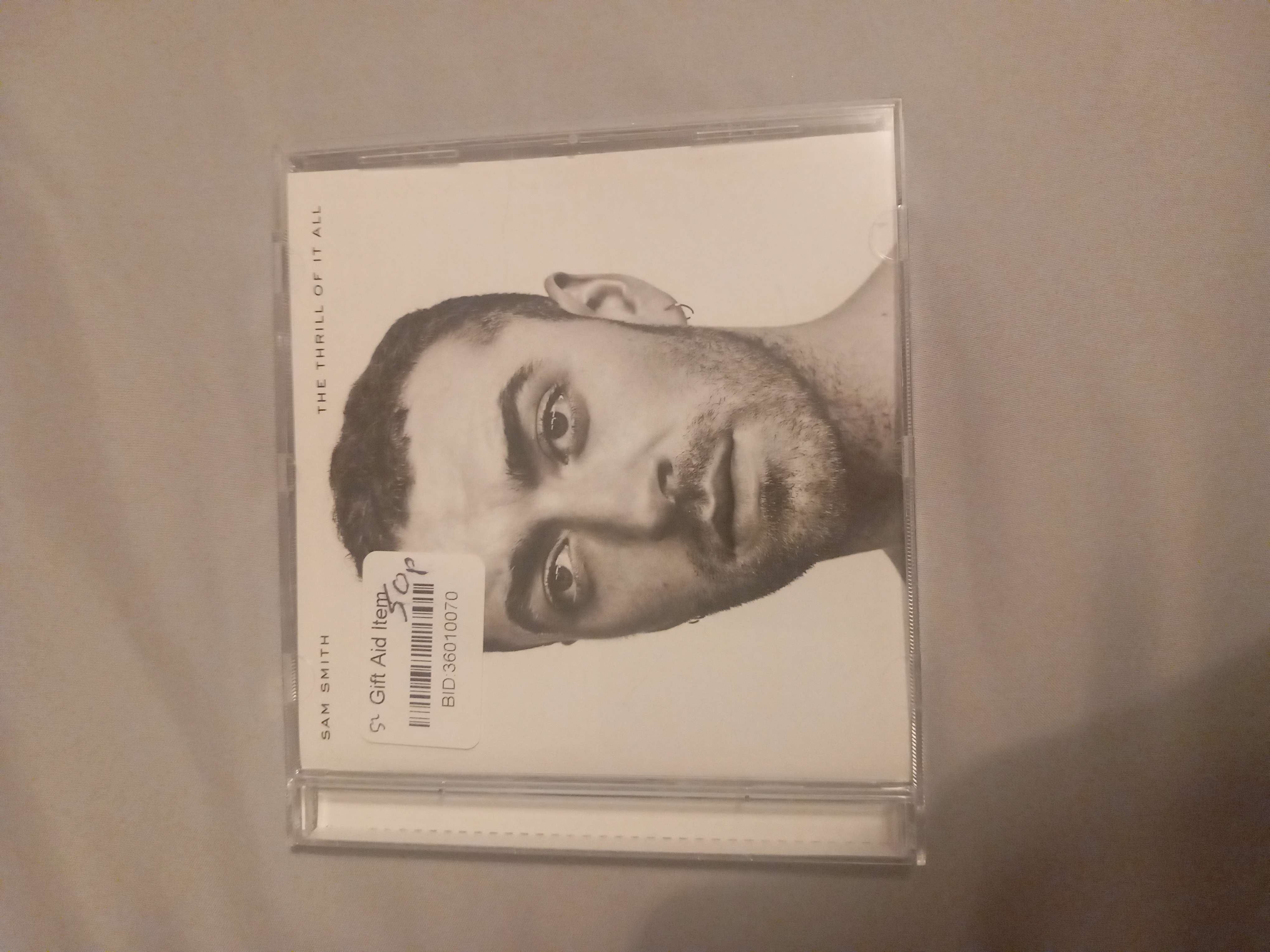 Sam smith cd the thrill of it all product bought at Willen Hospice Olney for £0.50