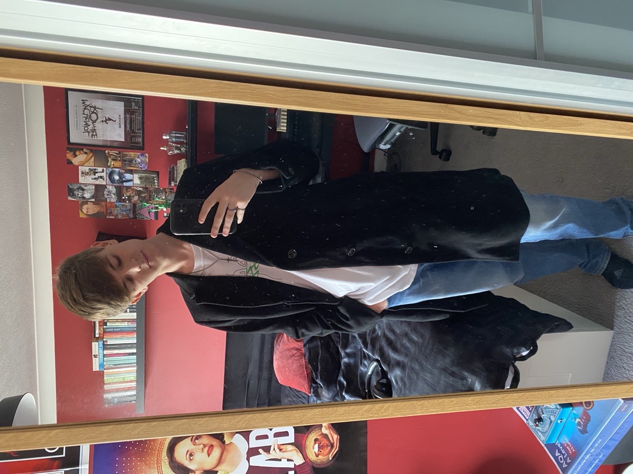 100% cashmere made in england carl stuart overcoat bought at Overgate Hospice for £15.00