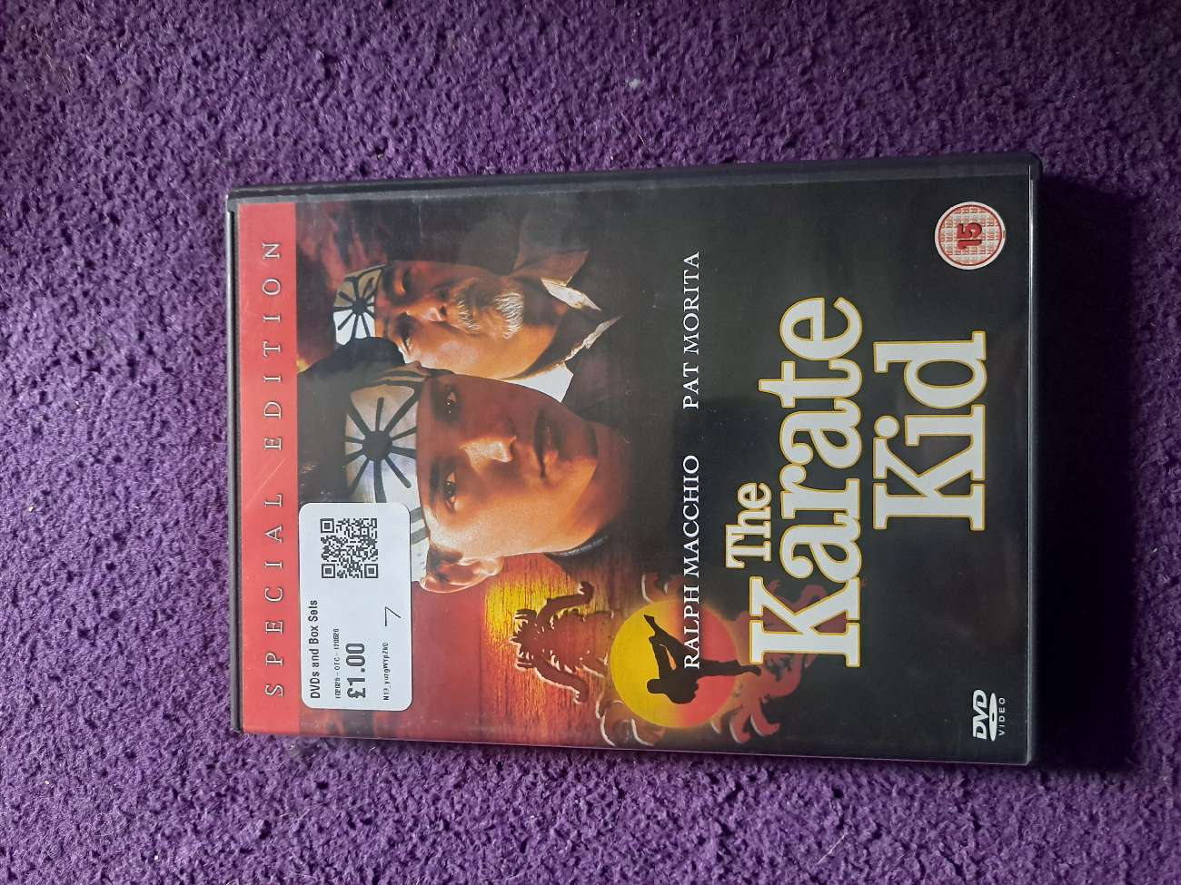 The Karate Kid DVD bought at British Heart Foundation for £1.00