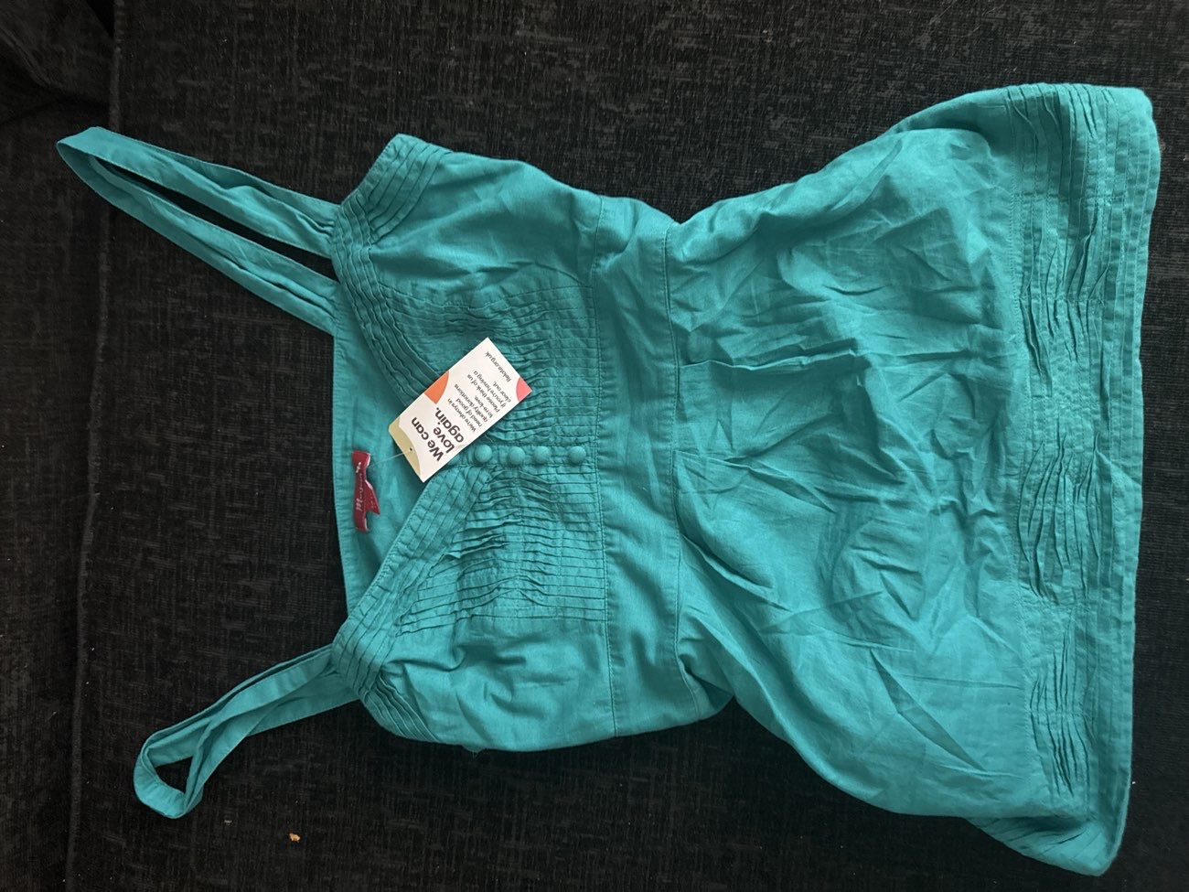 Button detail cami top bought at Relate Charity Shop Norwich for £4.00