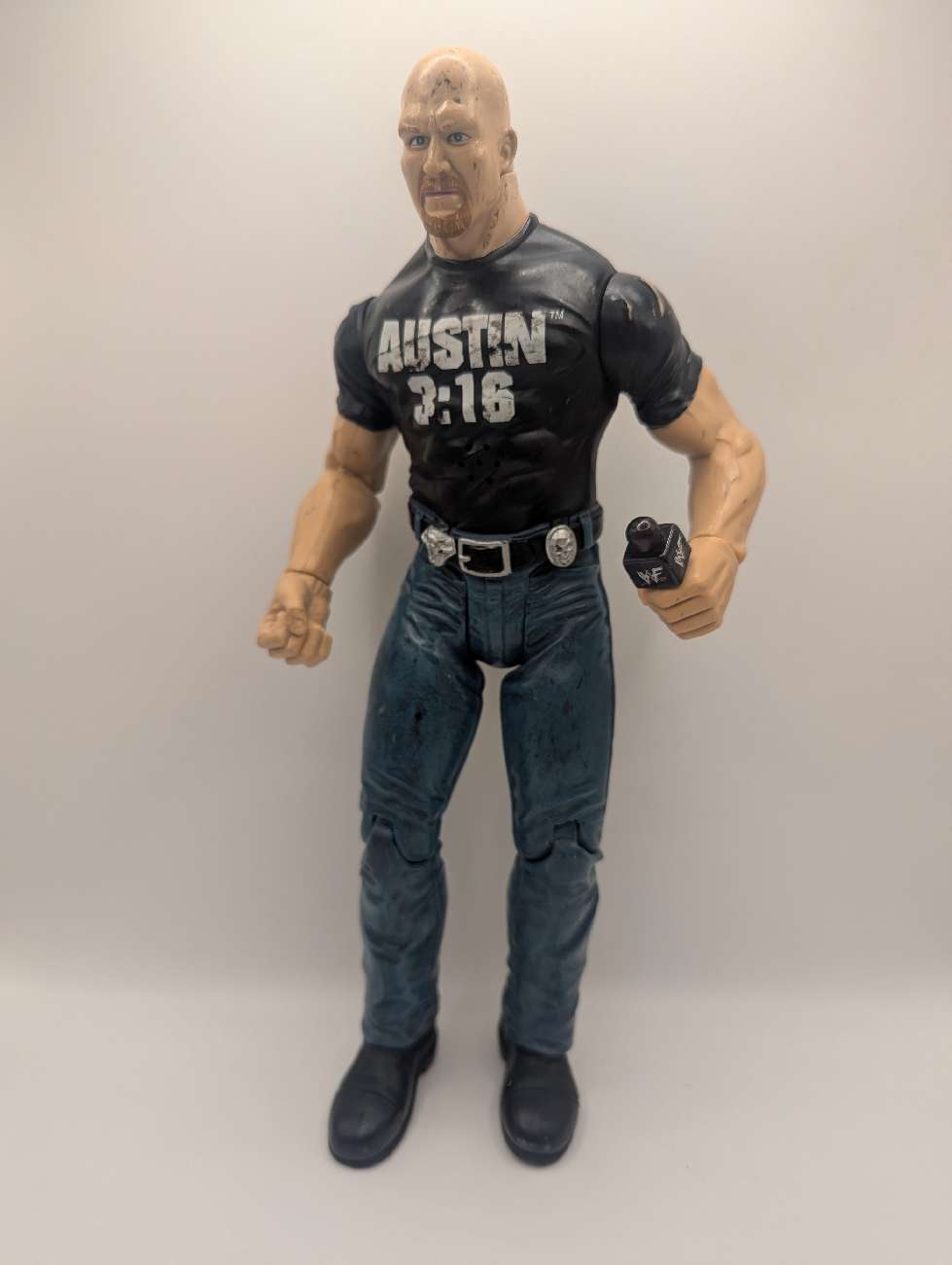 Stone Cold Steve Austin Talking Jakks Figure 1999 12" WWE bought at Drumbo Park Car Boot Sale