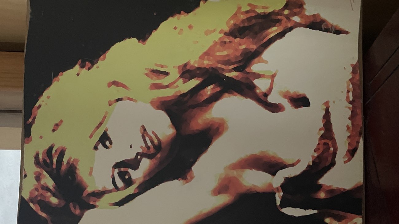 Wooden pop art picture product bought at Barnardo's for £2.00
