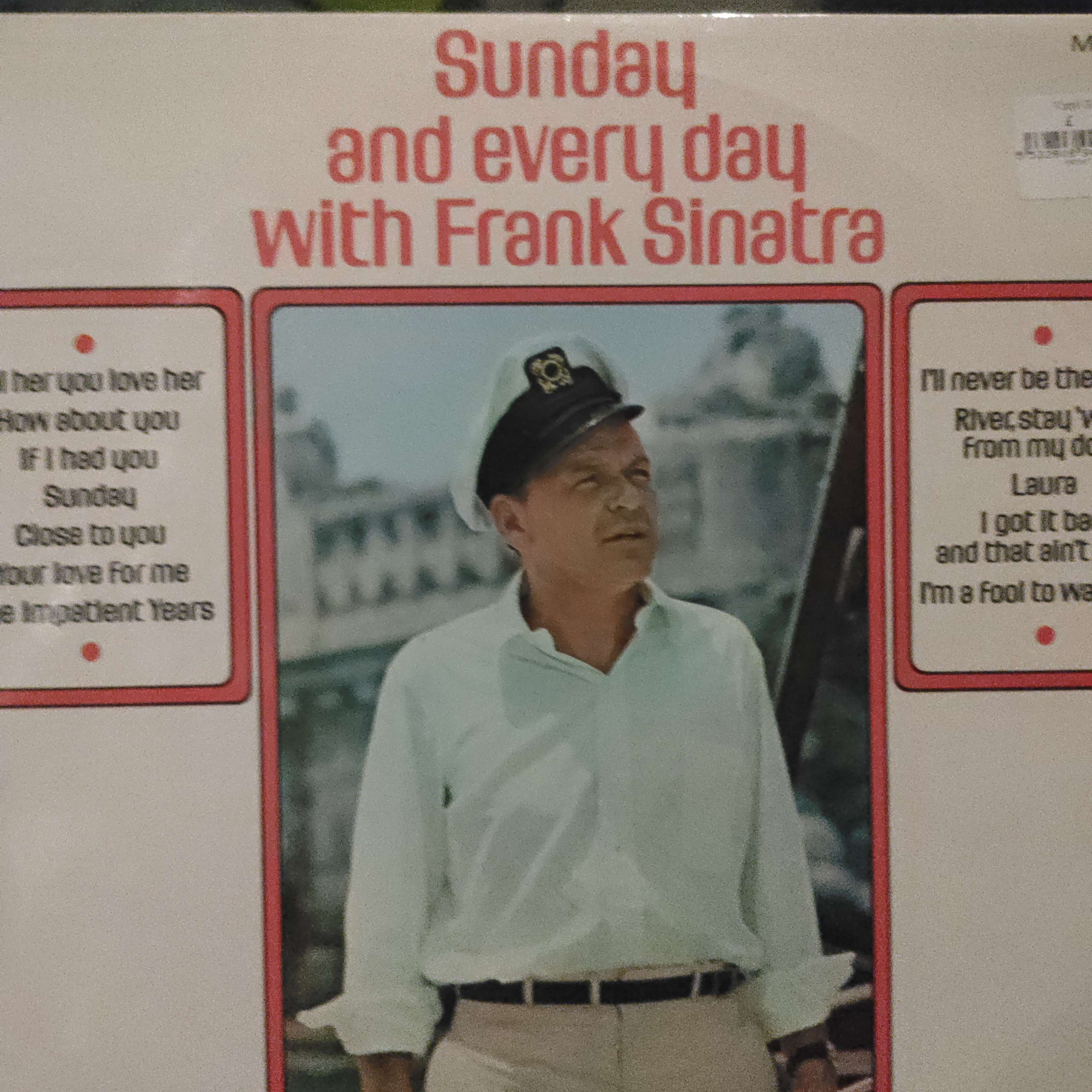 Sunday and every day with Frank Sinatra vinyl bought at Barnardo's for £1.00