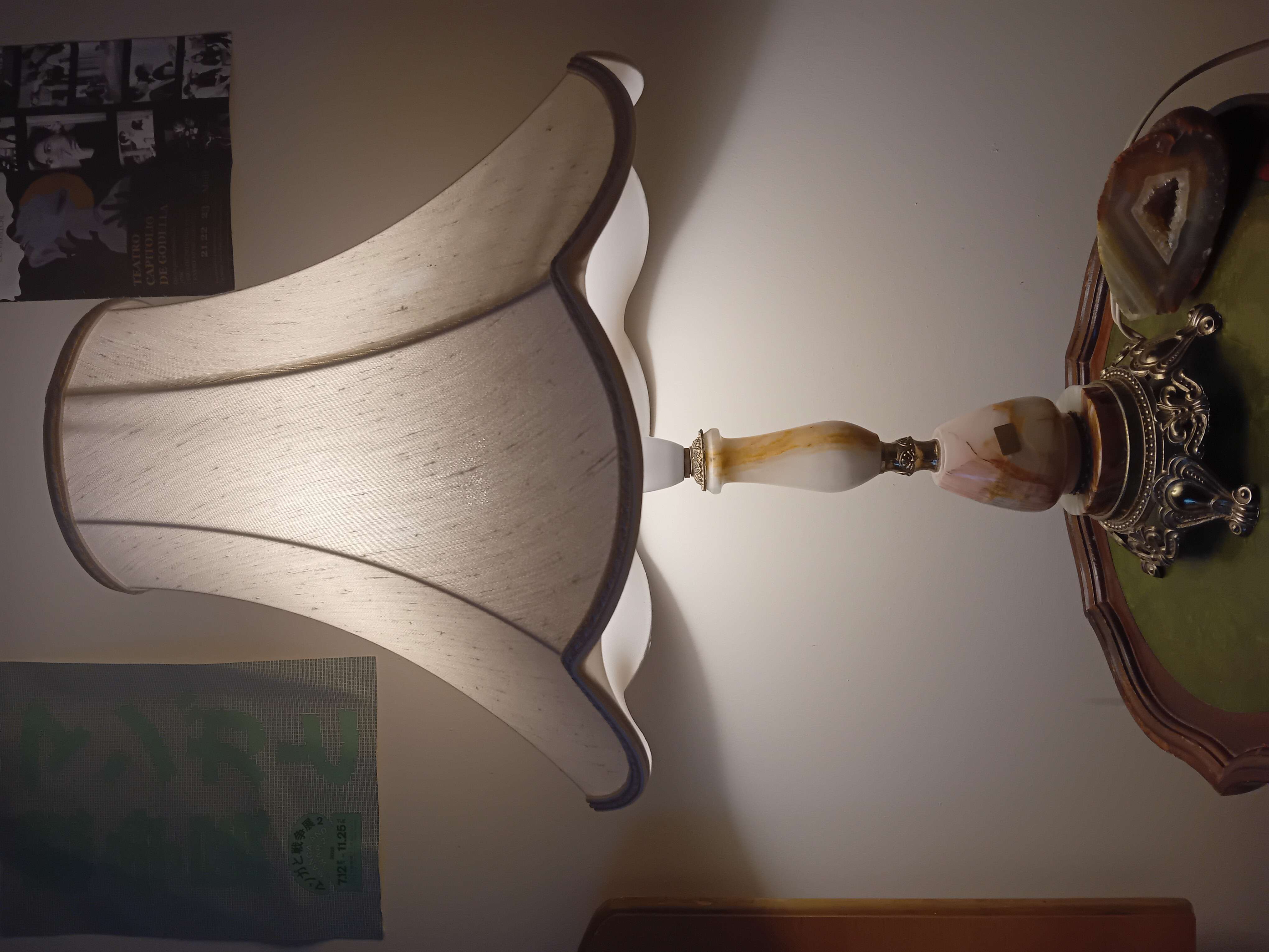 lamp + table (genuine onyx marble) product bought at Irish Cancer Society Shop for €8.00