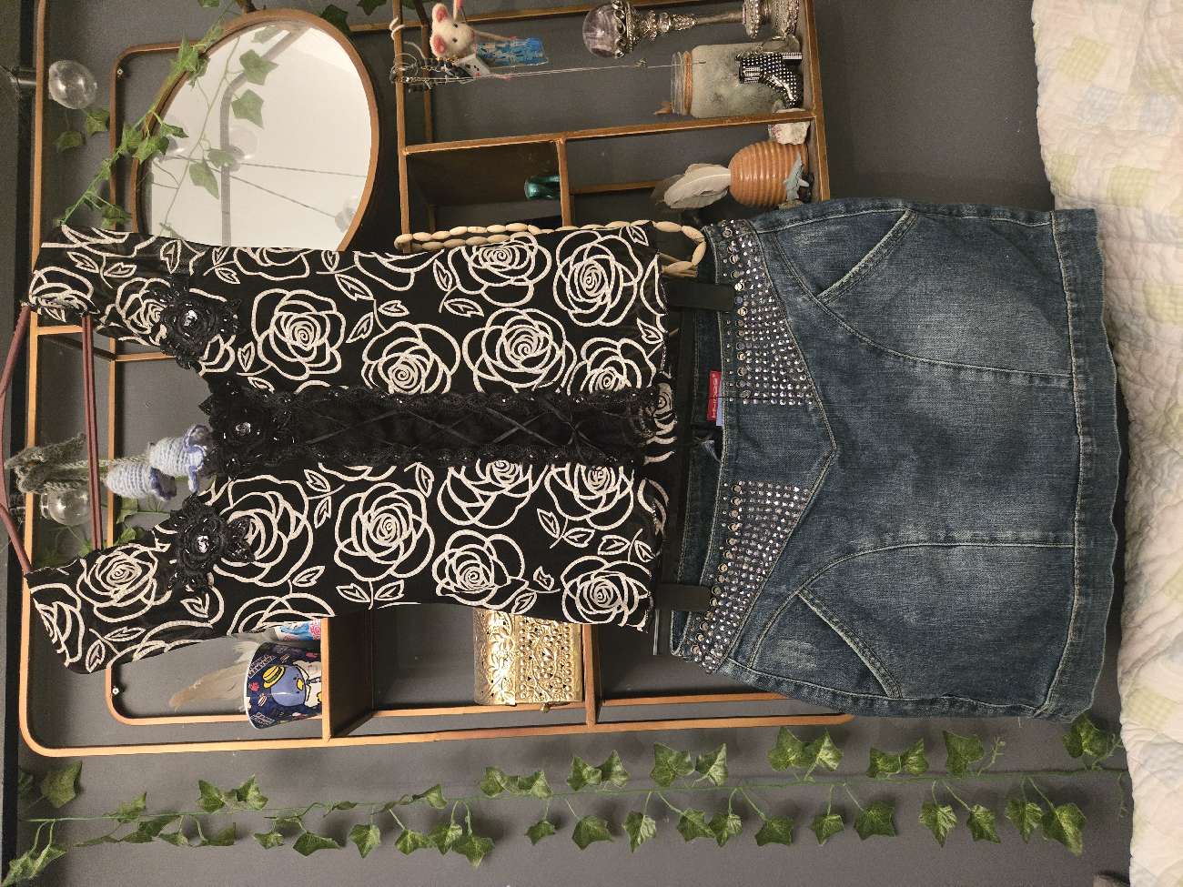 cutest top (galafin)! and skirt(idk brand, tag in 2nd pic, help me!!:)) £5 each! bought at Remass for £10.00