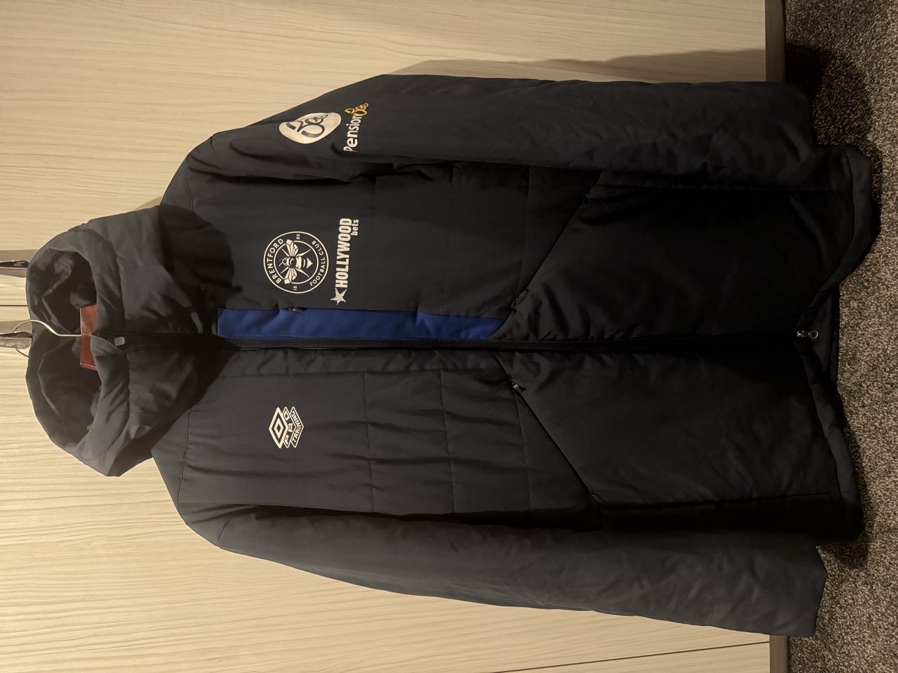 Brentford FC Umbro Bench Coat & 2 Training Jackets Player Edition bought at Hospice in the Weald for £35.00