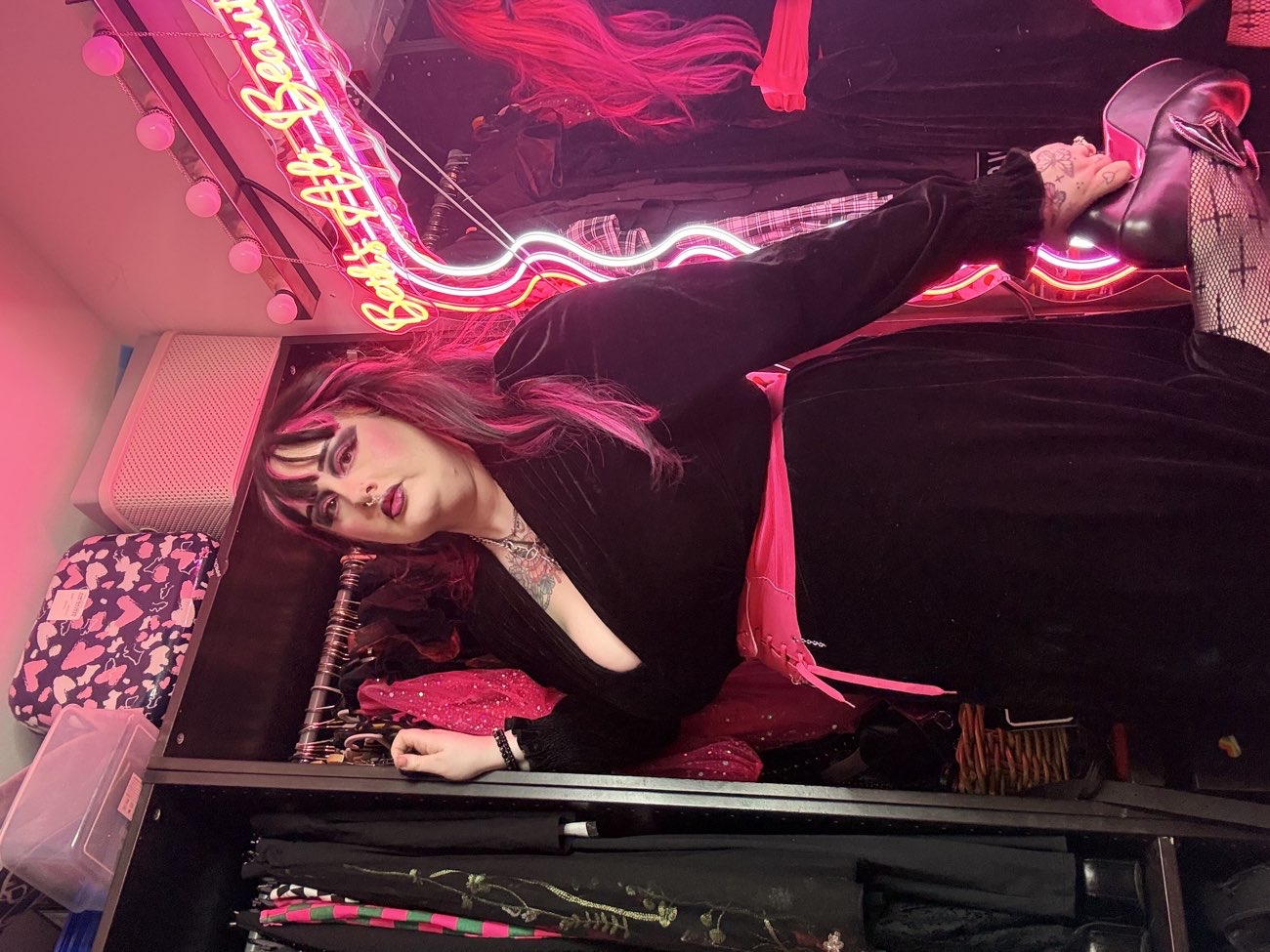 Black velvet dress still with tags! bought at Oxfam Shop for £15.00