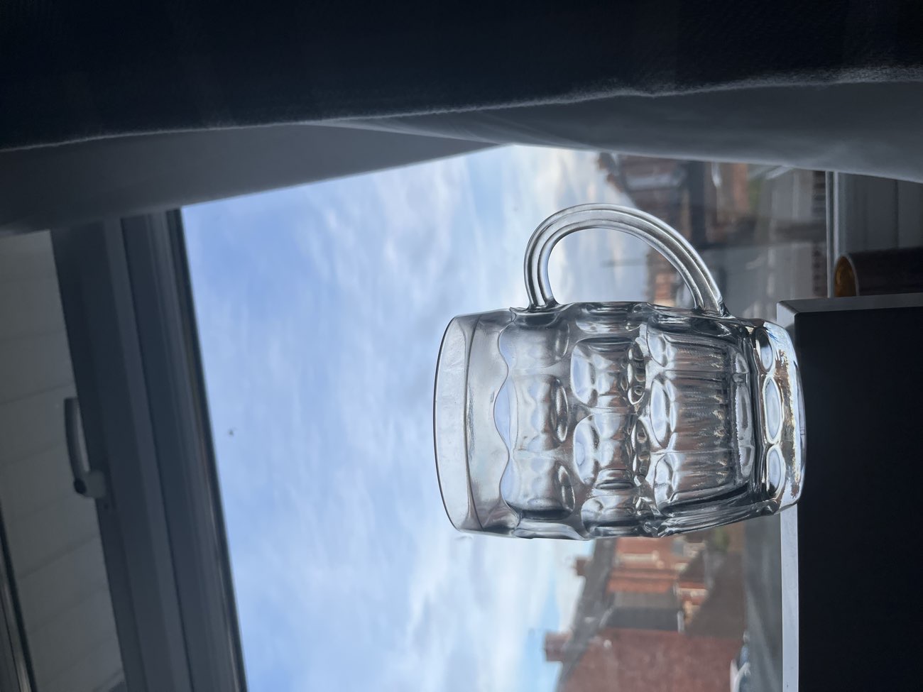 1970s vintage pint glass bought at Cancer Research UK for £1.50