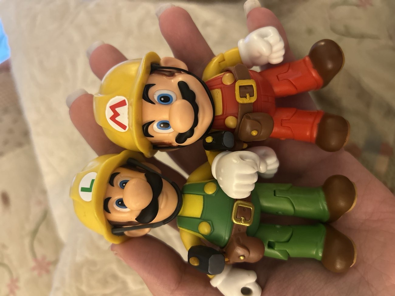 Mario & Luigi toys for my 3yr old bought at Segensworth Household Waste Recycling Centre for £1.00