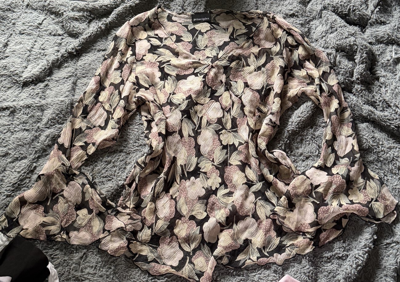 Principles sheer top! bought at Age UK for £1.50