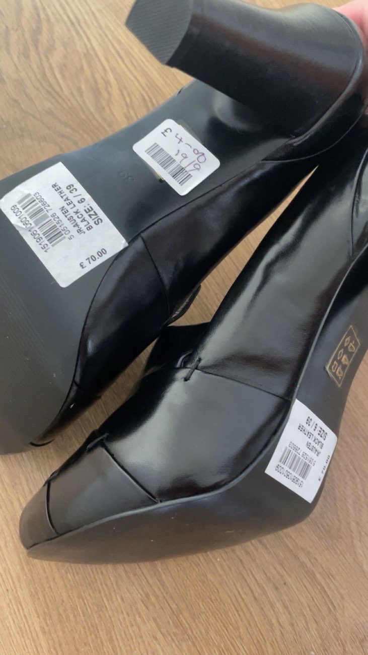 £70 shoes for £4 bought at Mencap for £4.00