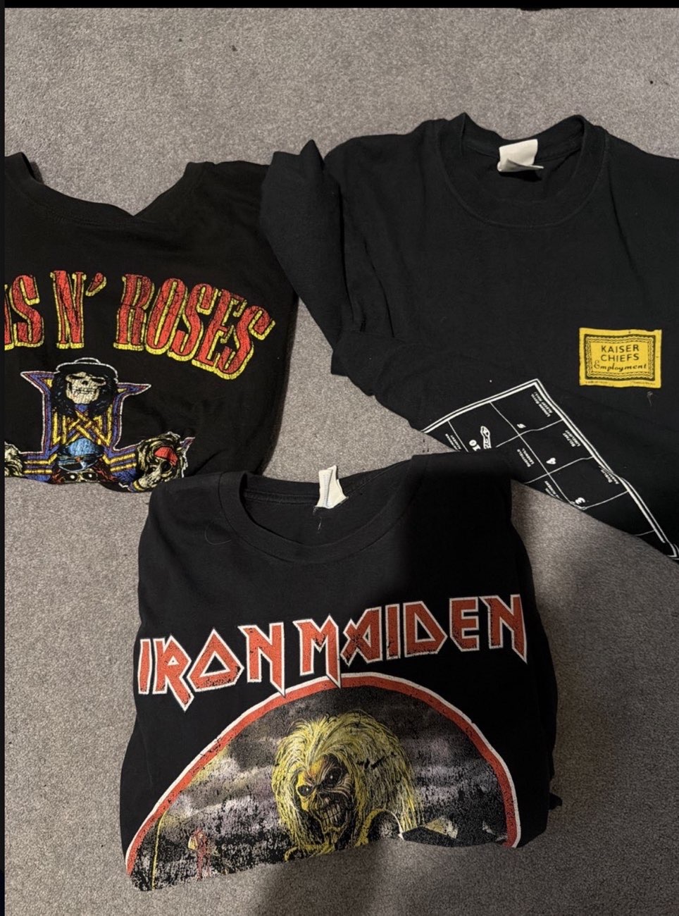 Band tees at only £10 each bought at Expressions for £30.00