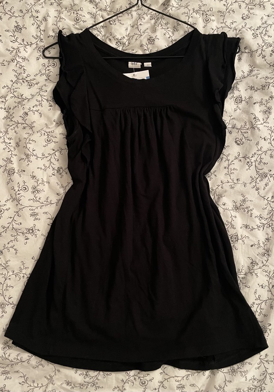 black flowy top bought at British Heart Foundation for £2.00