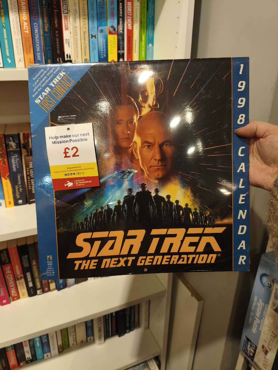 Star Trek TNG 1998 Calendar product bought at Midlands Air Ambulance Charity for £2.00