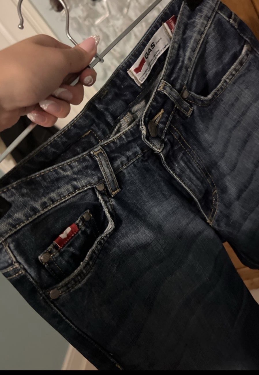 Vintage gas low-waisted flared jeans - waist 25 bought at Human Relief Foundation for £8.00