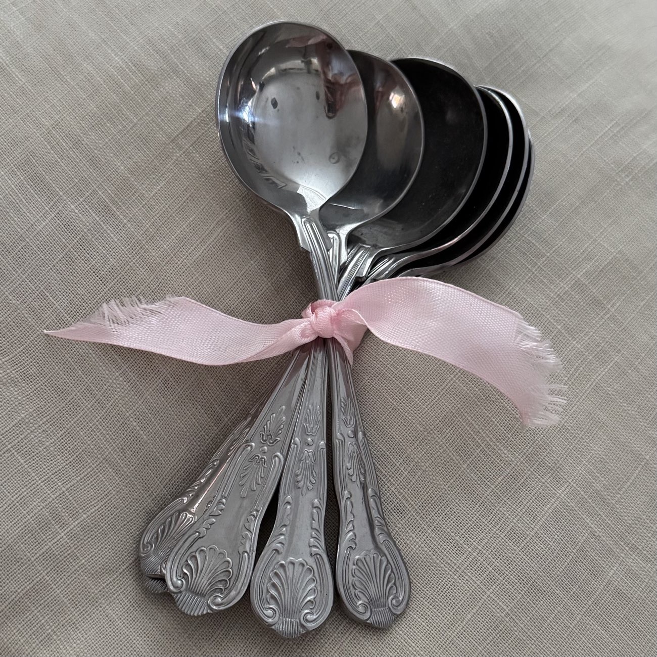 6 soup spoons bought at Banbury Antiques Centre for £6.00