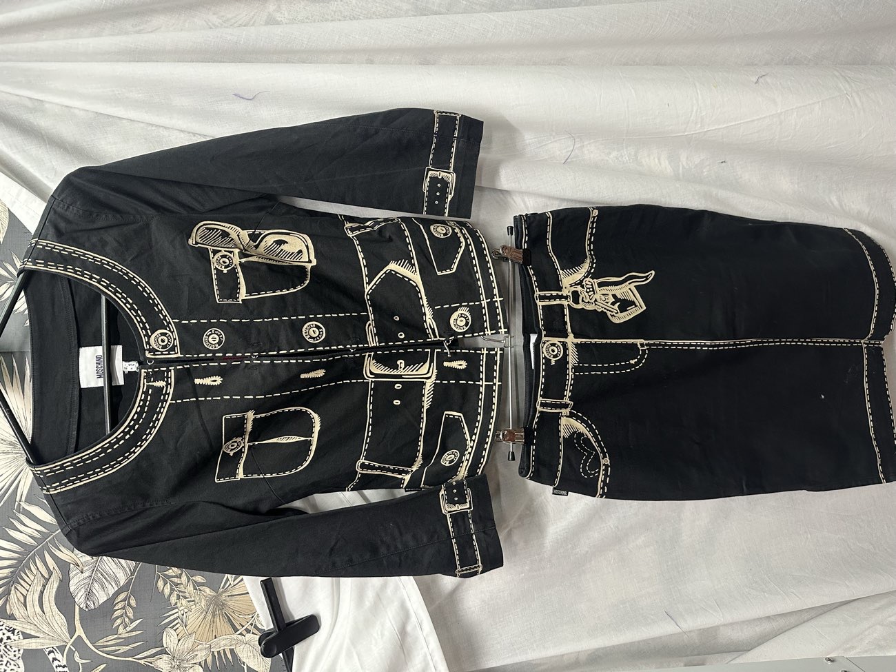 Vintage Moschino Jeans Trompe L'oeil Skirt Suit 🕶️ product bought at Cancer Research UK for £25.00