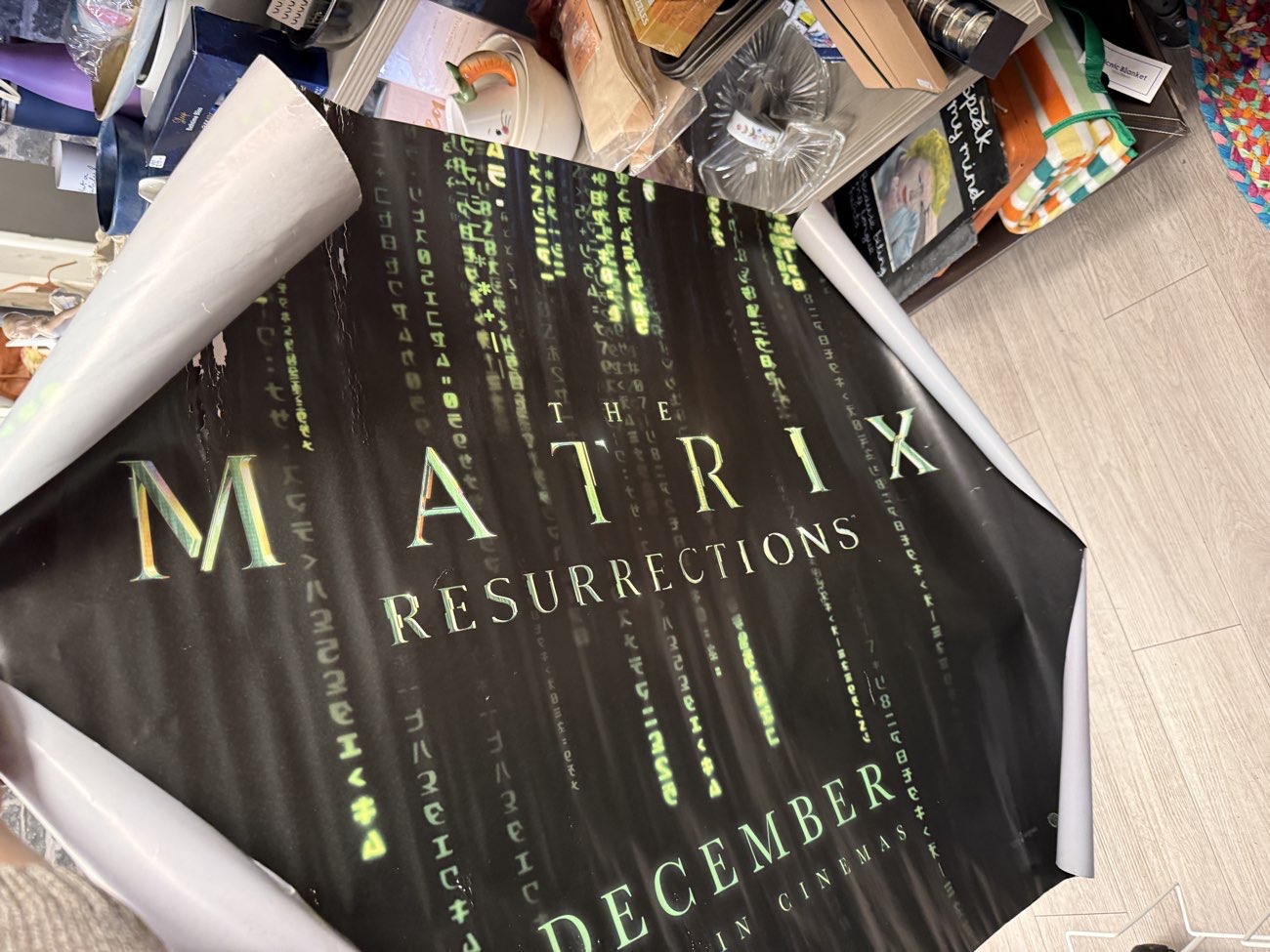 Movie Posters £1 (think they’re ex cinema displays) bought at Mind London for £1.00