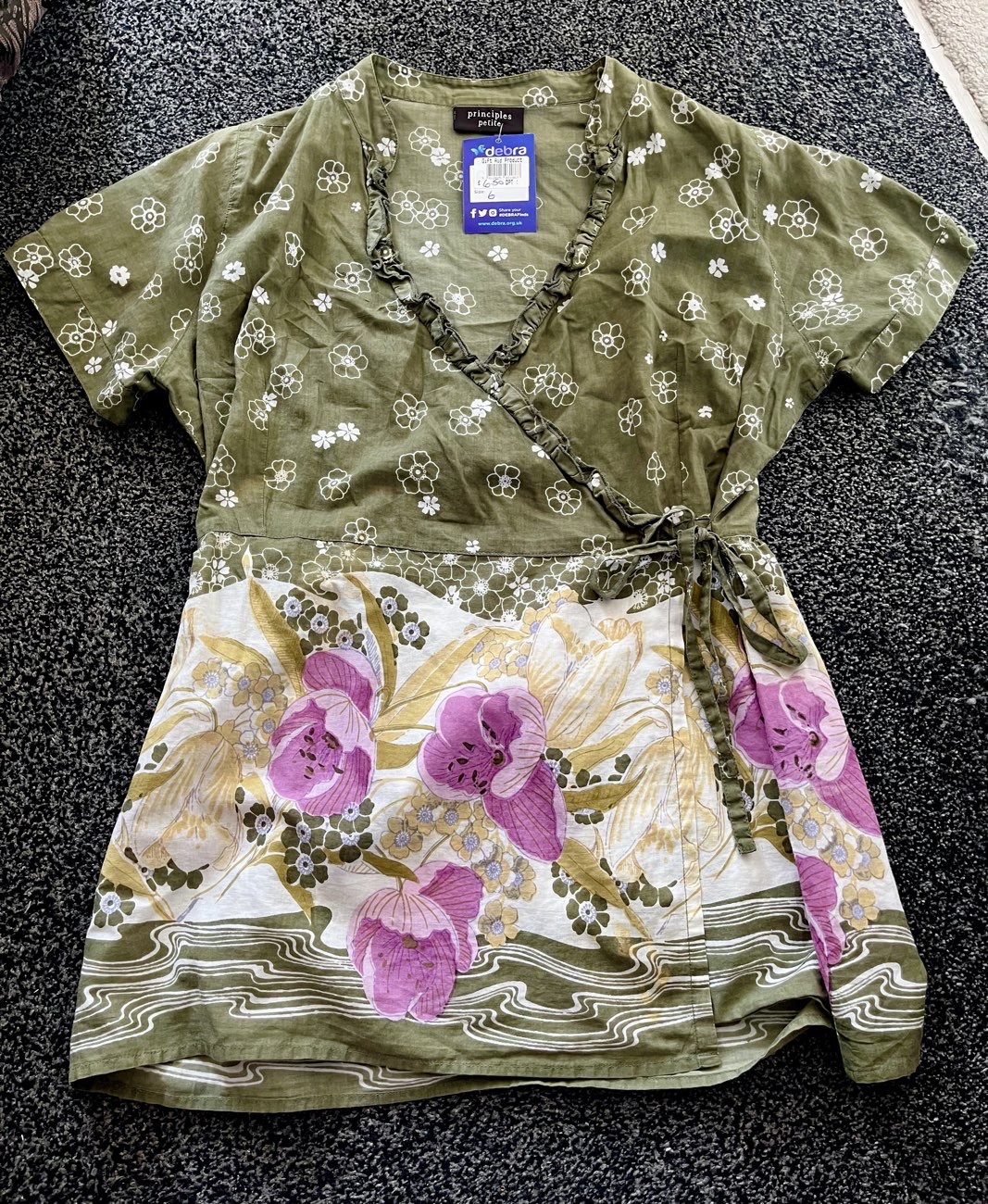 Principles Wrap Top!~ 🌷 bought at DEBRA UK for £6.50