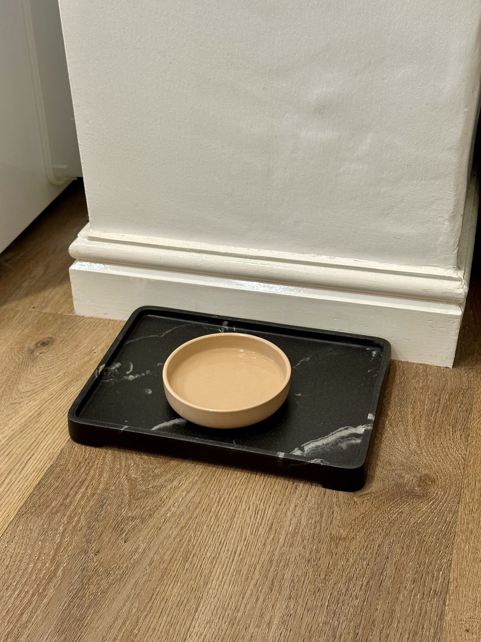Faux marble tray for my dog’s water bowl 🐶 bought at Woodgreen Pets Charity - Sudbury Shop for £2.00