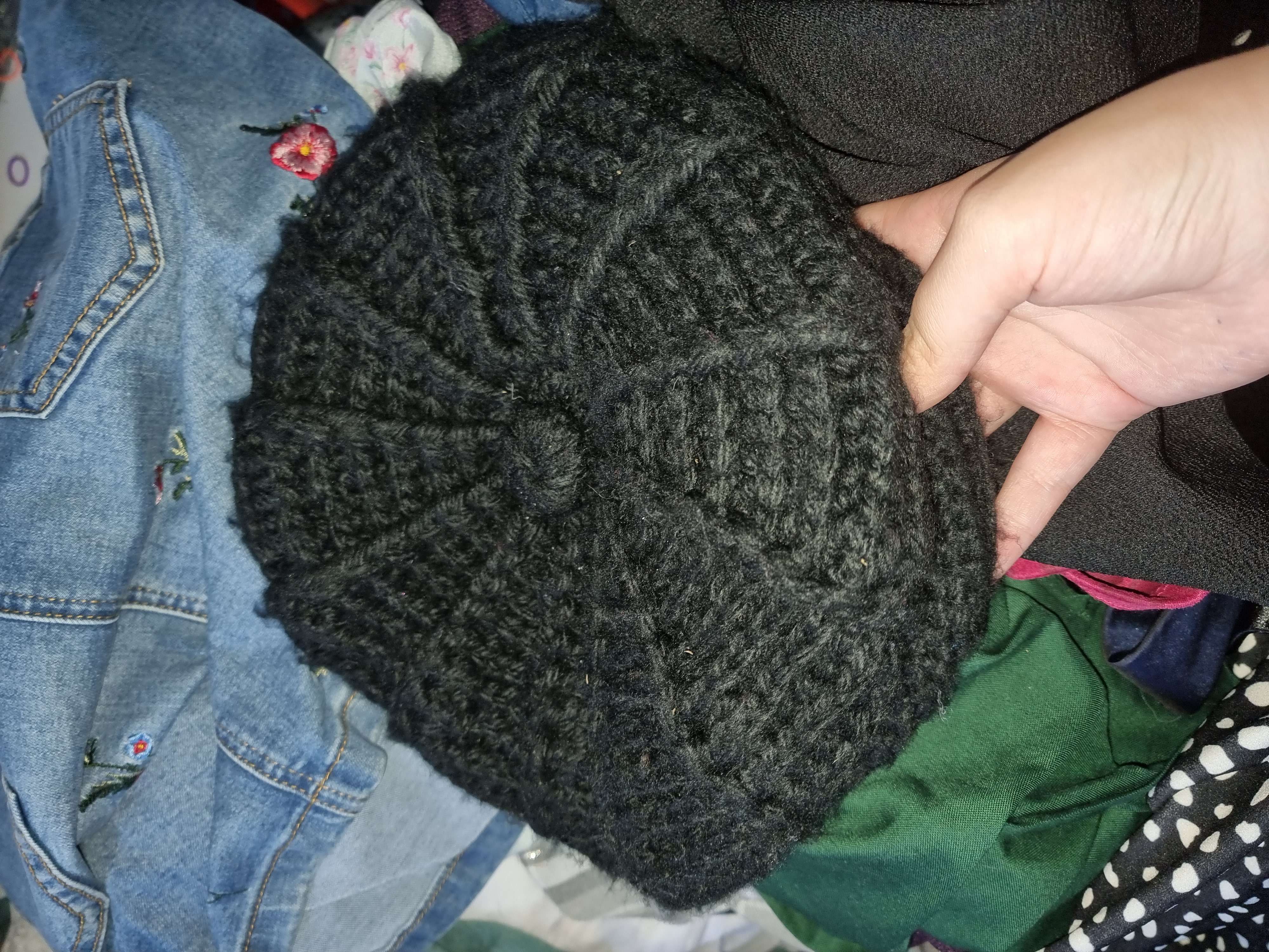 spider hat bought at Blue Cross charity shop for £3.00