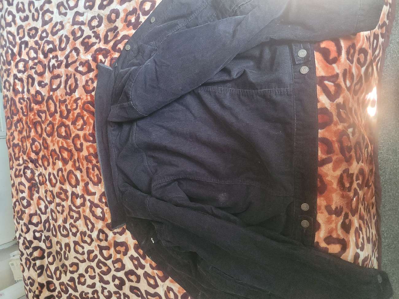 Black Levis and Strauss jacket size large bought at Sense