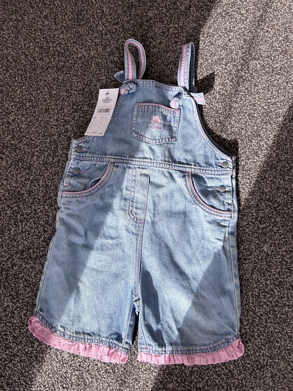 vintage Next dungarees bought at The Children's Society for £1.99