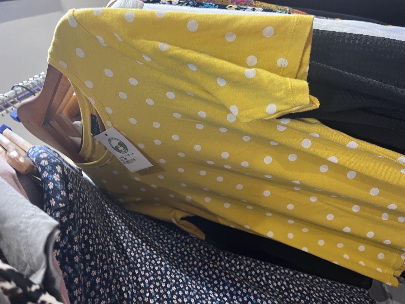 Yellow Spotty Top bought at PACT Animal Sanctuary Charity Shop