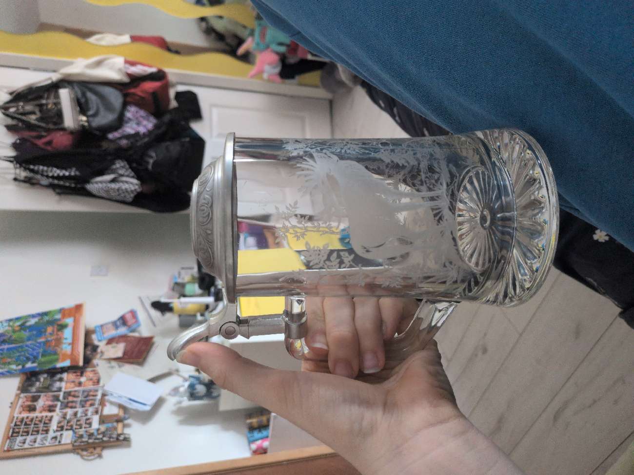 Tankard Glass bought at St Columba's Hospice for £12.00