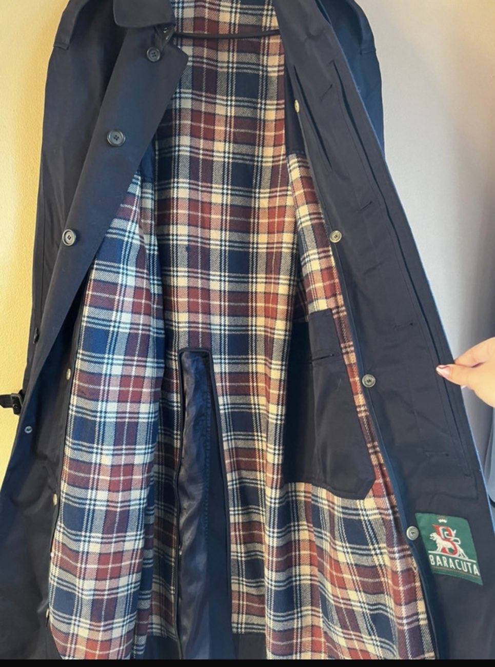 vintage baracuta trench coat bought at Barnardo's for £20.00