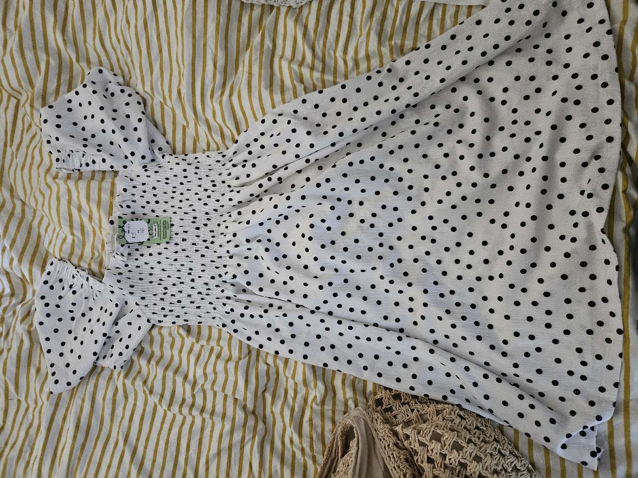 F&F spotty dress bought at Barnardo's for £5.00