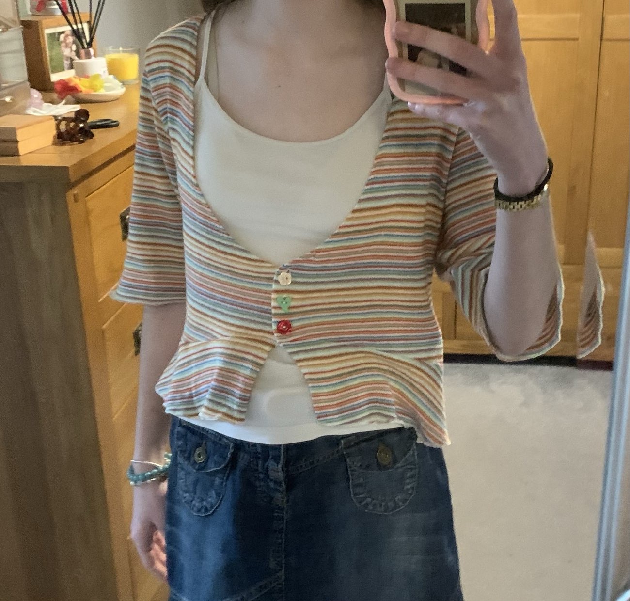colourful striped cardigan per una product bought at RSPCA Bridlington, Driffield & District Branch Shop for £2.50