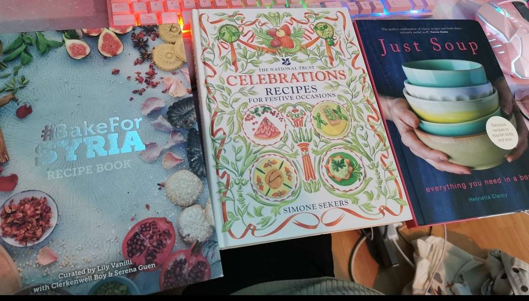 Favourite new cookbooks! bought at The Shakespeare Hospice Bookshop for £7.00