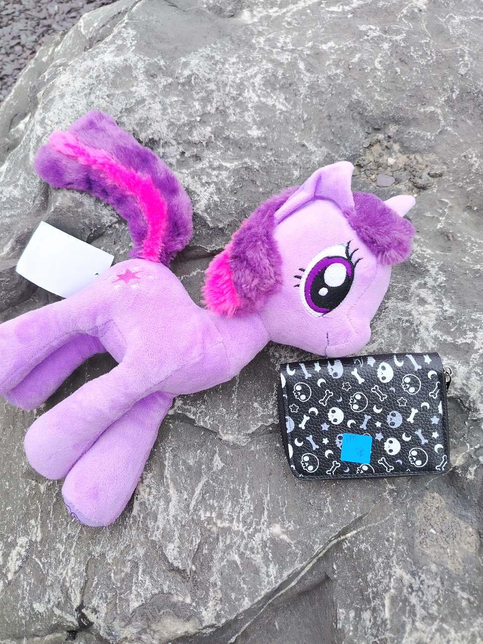 2016 MLP Twilight Plush + skull card wallet bought at Salvation Army Superstore for £3.00