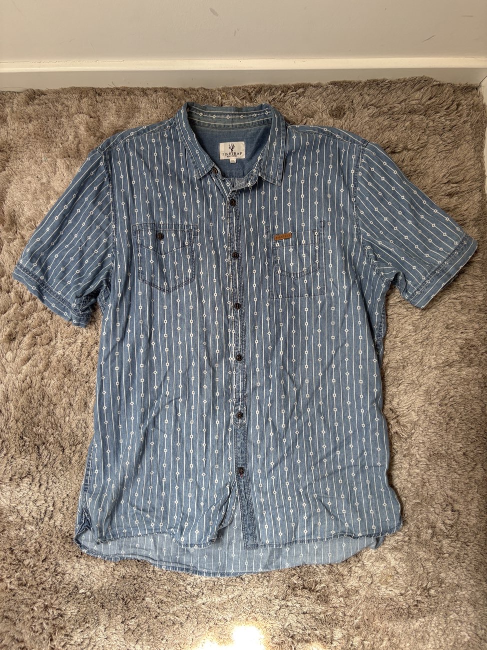 Firetrap Print Chambray Shirt bought at The Salvation Army Donation Centre+ Kirkcaldy for £6.00